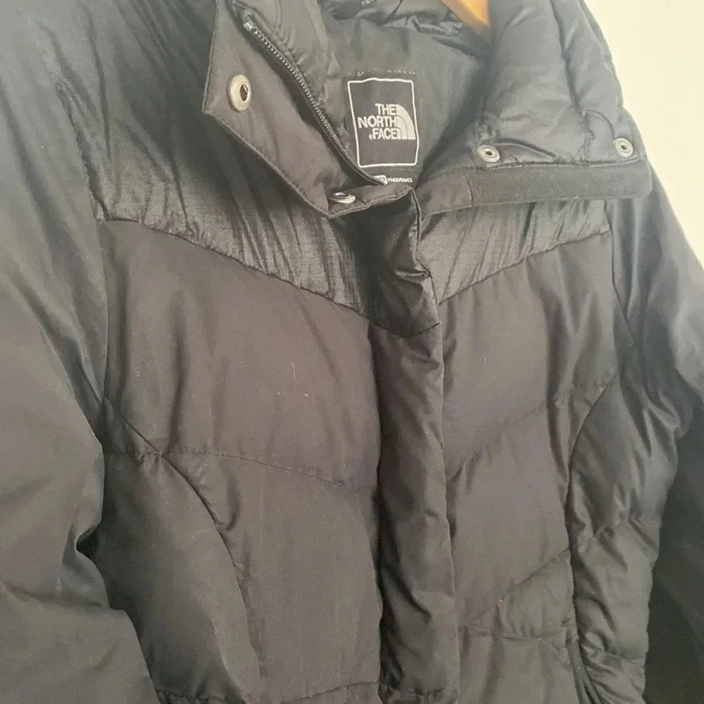 Northface puffer jacket black size XS 650 down jacket great pre owned condition - Picture 3 of 13